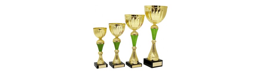 GOLD METAL CUP AND COLOURED RISER AVAILABLE IN 4 SIZES GOLD METAL CUP AND COLOURED RISER AVAILABLE IN 4 SIZES